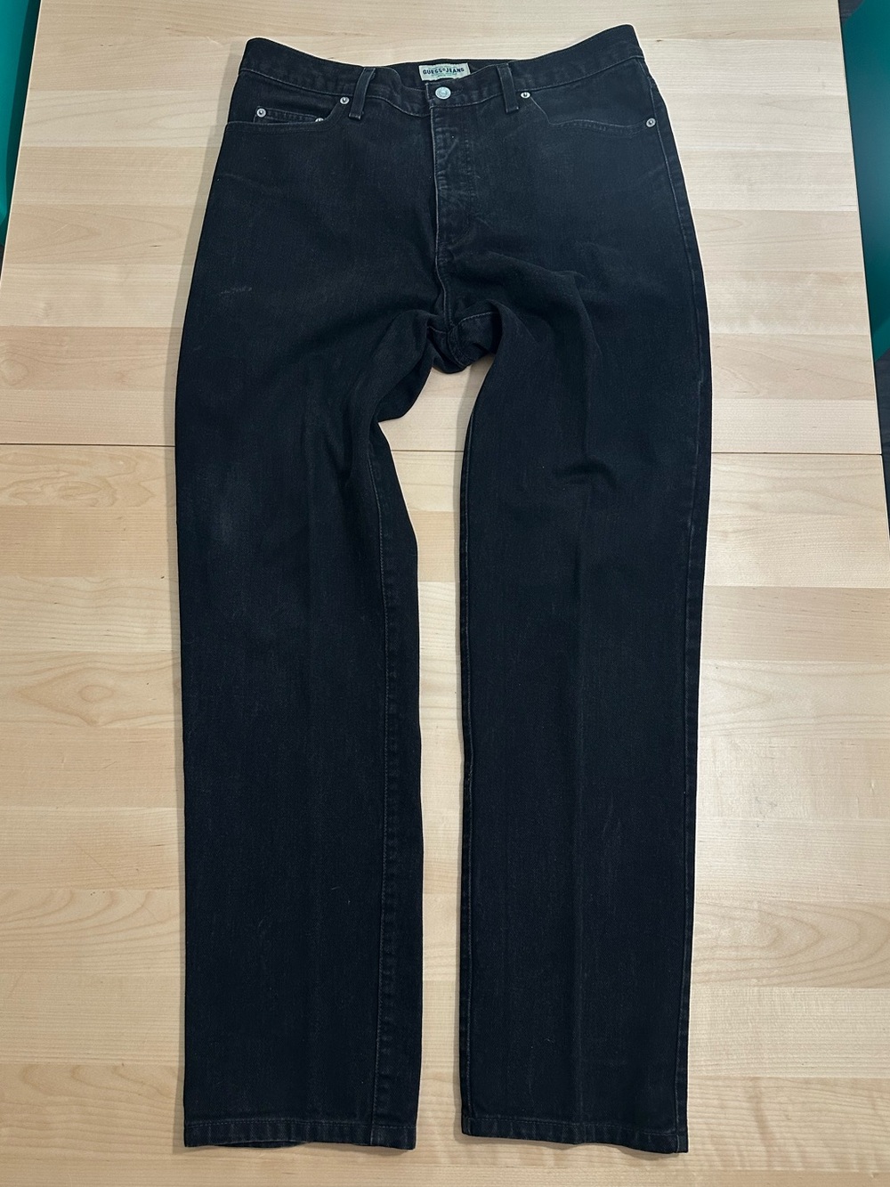 Vintage Guess Black Denim Made in USA 34x32
